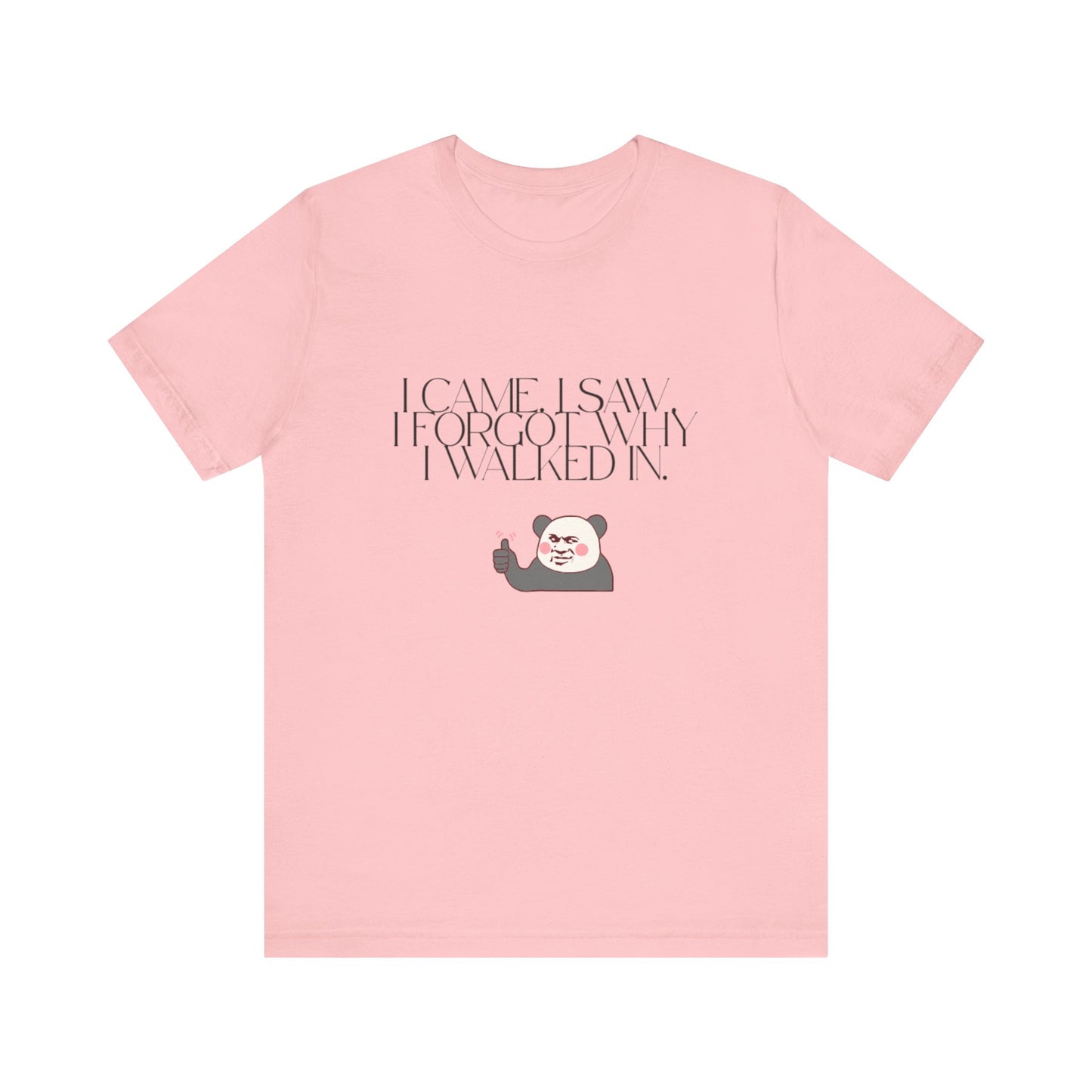 Funny Panda Quote Tee - I Came I Saw I Forgot, Unisex T-Shirt, Gift for Him/Her, Humor Shirt, Cute Animal Tee