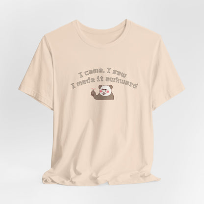 Funny Panda Quote Tee - I Came I Saw I Forgot, Unisex T-Shirt, Gift for Him/Her, Humor Shirt, Cute Animal Tee