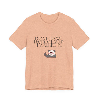 Funny Panda Quote Tee - I Came I Saw I Forgot, Unisex T-Shirt, Gift for Him/Her, Humor Shirt, Cute Animal Tee